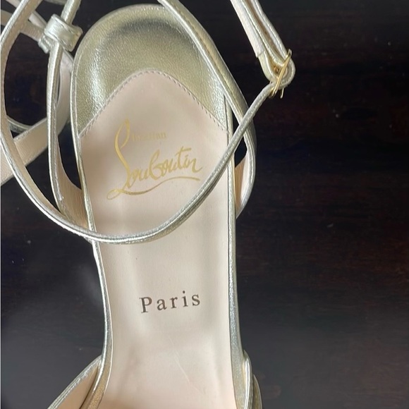 Christian Louboutin Gold Heels - Picture 7 of 9